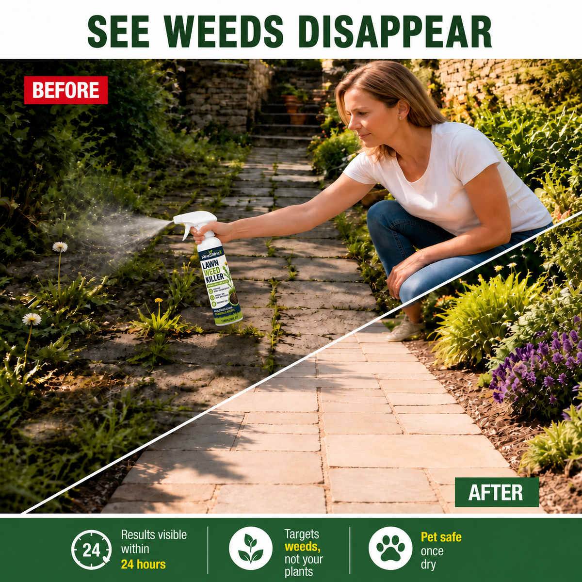 ⚡Domestic Weed Killer Spray | Fast-Acting Root Remover for Garden, Patio & Driveway