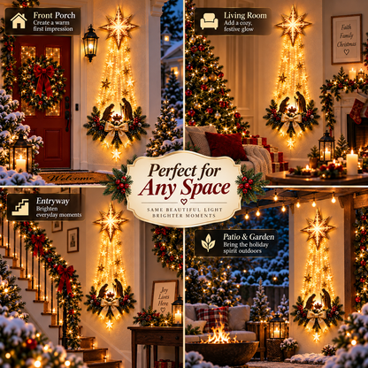 ✨Last Day 50% OFF✨✝️ Bethlehem Star  – Lighted Nativity Wall Decor