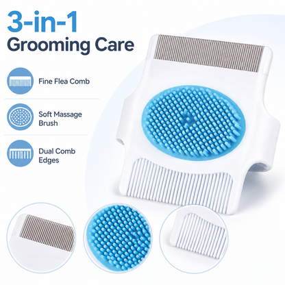 3-in-1 Pet Grooming & Massage Comb