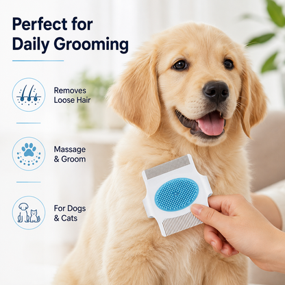 3-in-1 Pet Grooming & Massage Comb