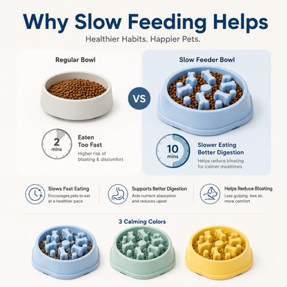 Slow Feeder Pet Bowl