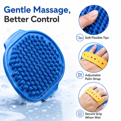 Silicone Pet Bath & Grooming Brush