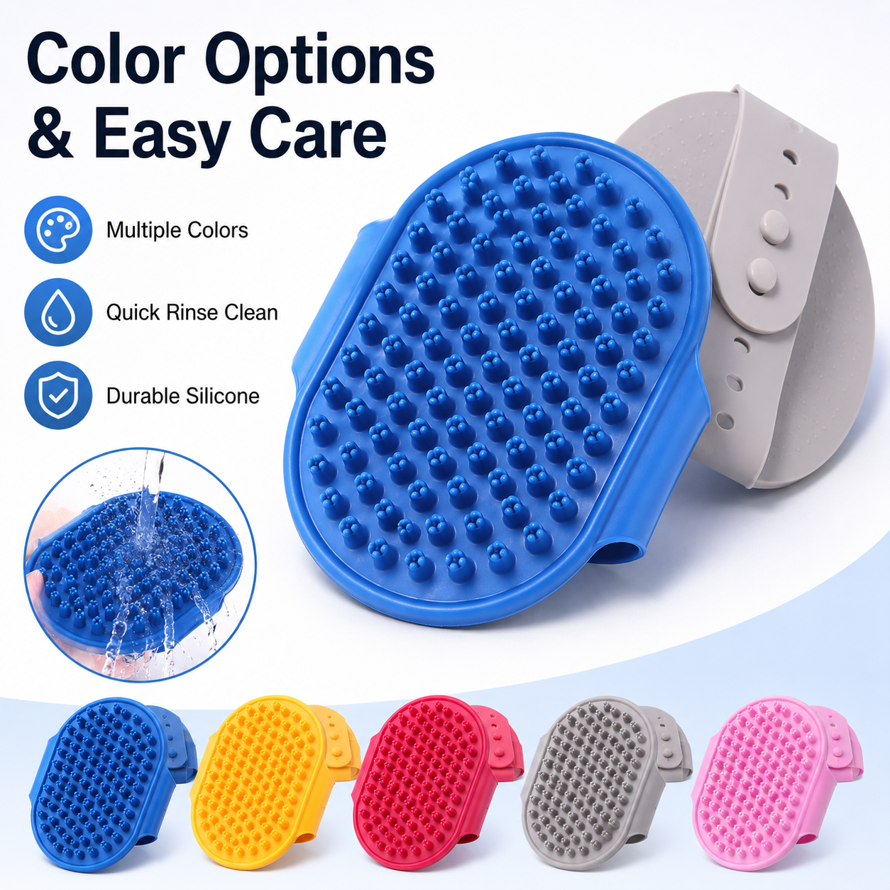 Silicone Pet Bath & Grooming Brush