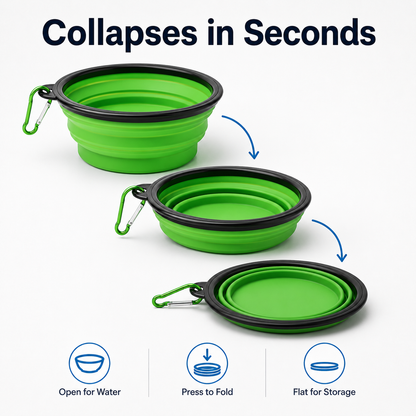 Collapsible Travel Pet Bowl