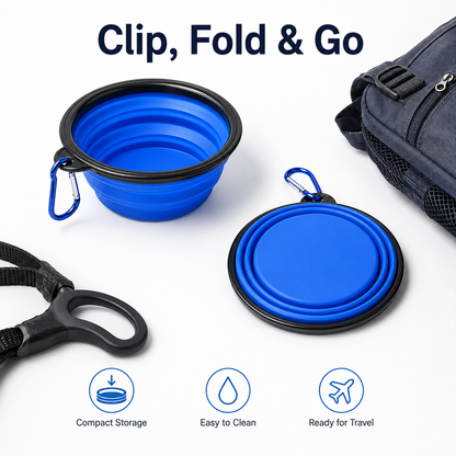 Collapsible Travel Pet Bowl