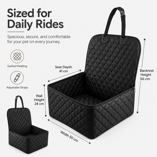 Quilted Pet Car Seat Protector