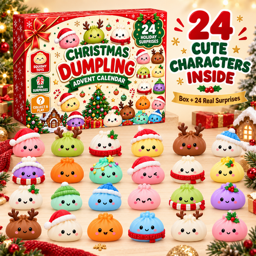 🎄 24-Day Christmas Mystery Squishy Advent Calendar – 24 Cute Surprises, Endless Holiday Fun!