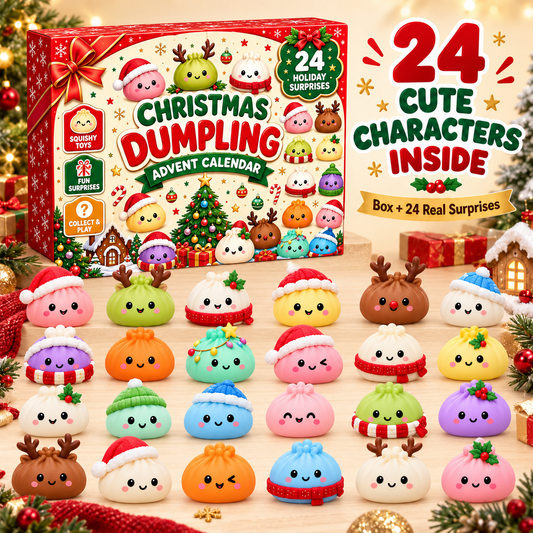 🎄 24-Day Christmas Mystery Squishy Advent Calendar – 24 Cute Surprises, Endless Holiday Fun!