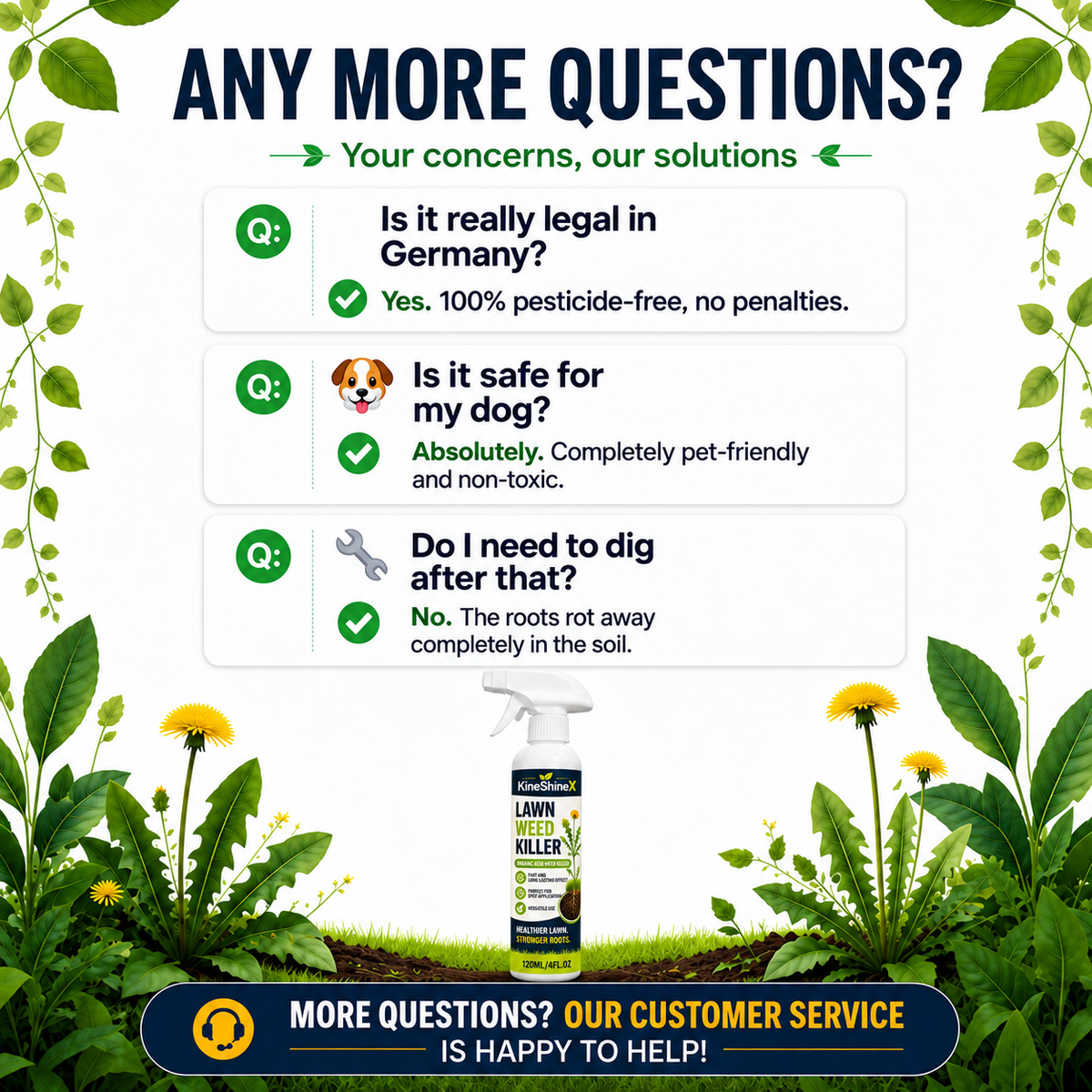 ⚡ [Easy & Stress-Free Yard Cleanup] Domestic Weed Killer Spray | Fast-Acting Root Remover for Garden, Patio & Driveway