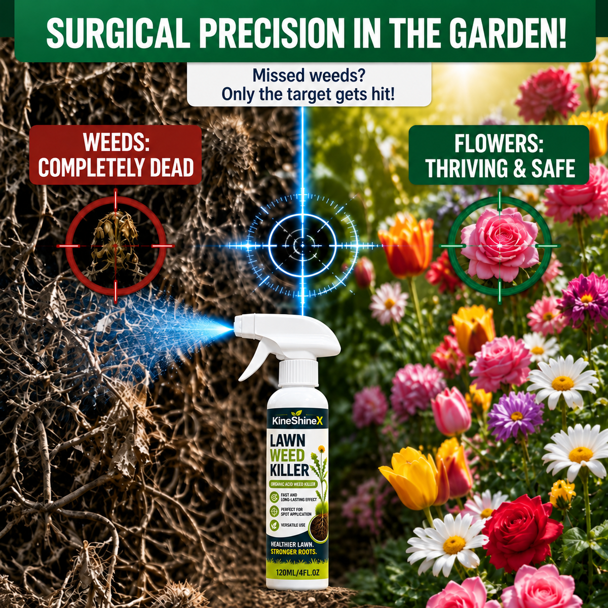 ⚡ [Easy & Stress-Free Yard Cleanup] Domestic Weed Killer Spray | Fast-Acting Root Remover for Garden, Patio & Driveway